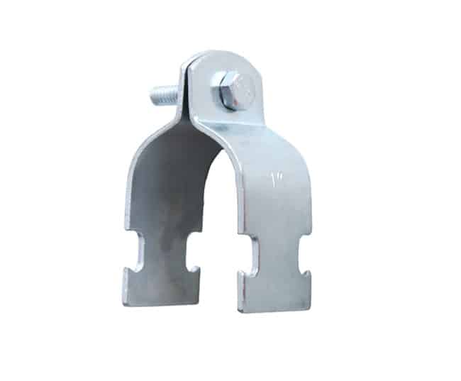 ABRAZADERA PARA PERFIL UNISTRUT DE 1" CON PERNO Y TUERCA DE SEGURIDAD TEFLONADA (X PAR)