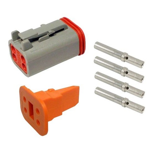 [[DT06-4S-KIT-16] ] KIT CONECTOR DEUTSCH HEMBRA 4 PINES 16-20AWG